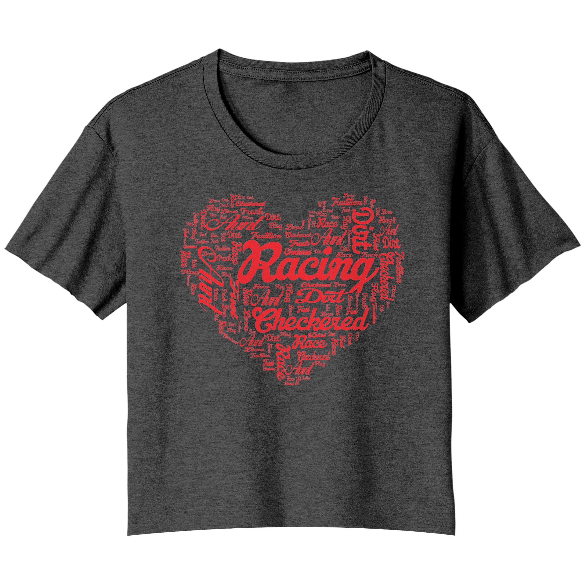 Dirt Track Racing Aunt Crop T-shirt
