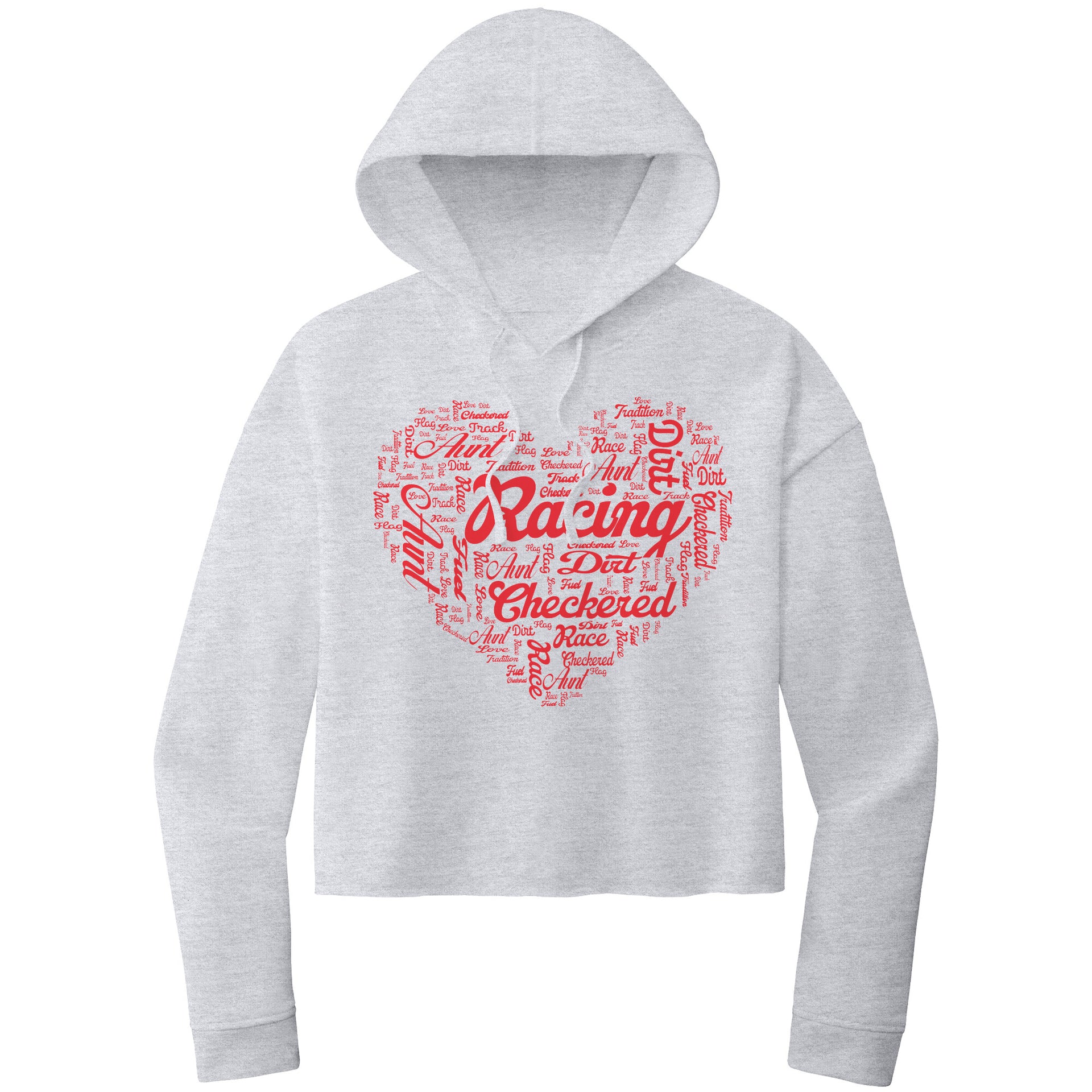 Dirt Track Racing Aunt Crop Top hoodie