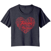 Dirt Track Racing Aunt Crop T-shirt