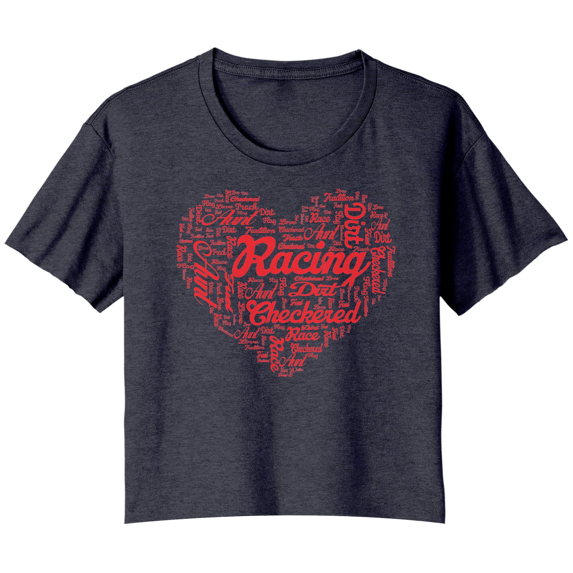 Dirt Track Racing Aunt Crop T-shirt