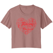 Dirt Track Racing Aunt Crop T-shirt