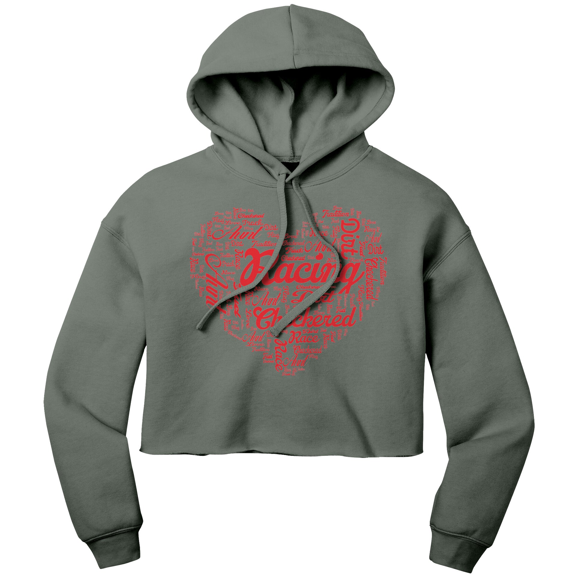 Dirt Track Racing Aunt Crop Top hoodie