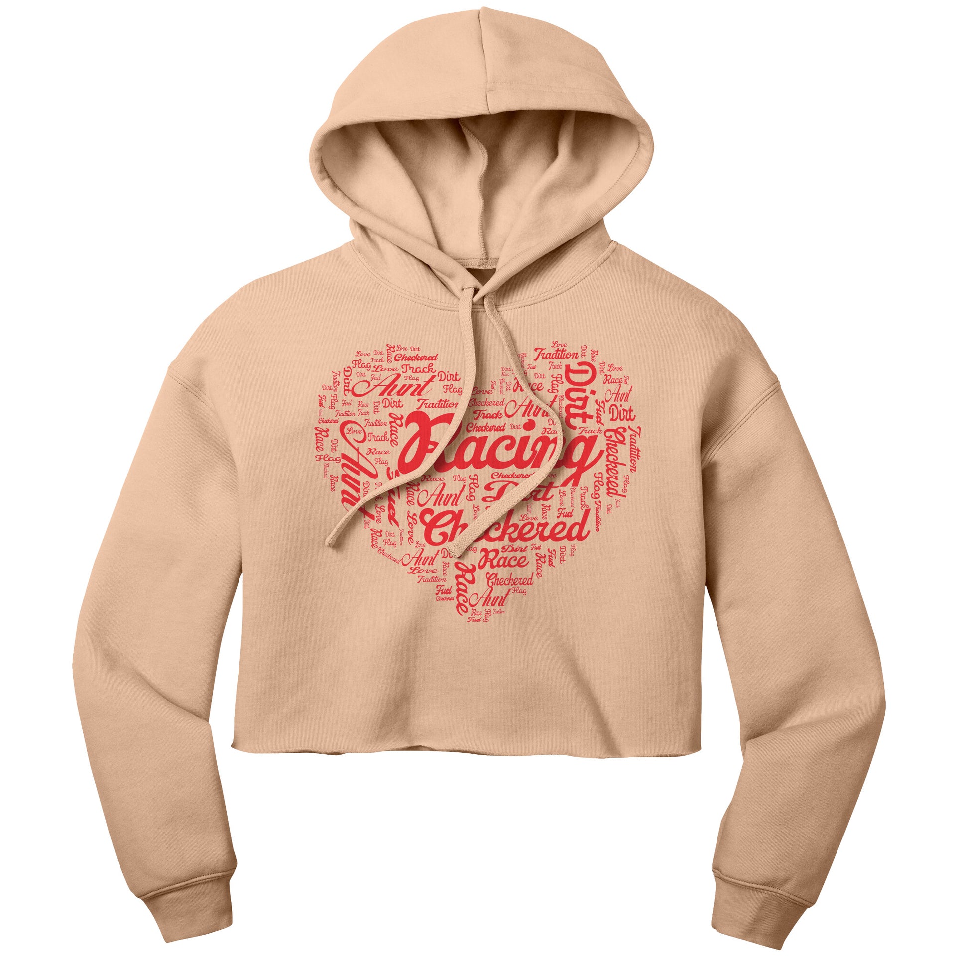 Dirt Track Racing Aunt Crop Top hoodie