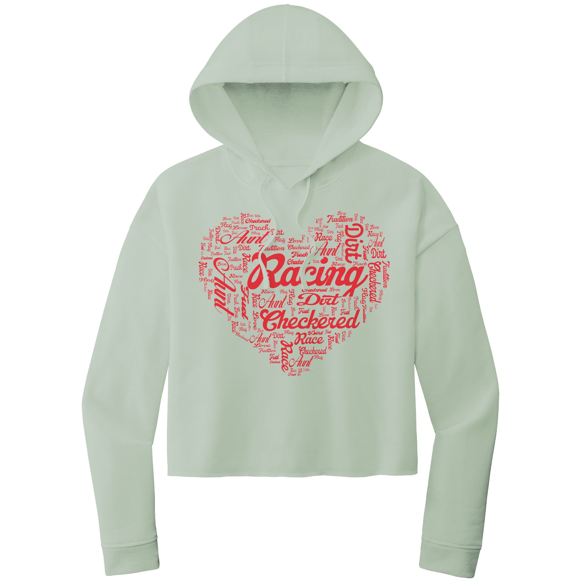 Dirt Track Racing Aunt Crop Top hoodie