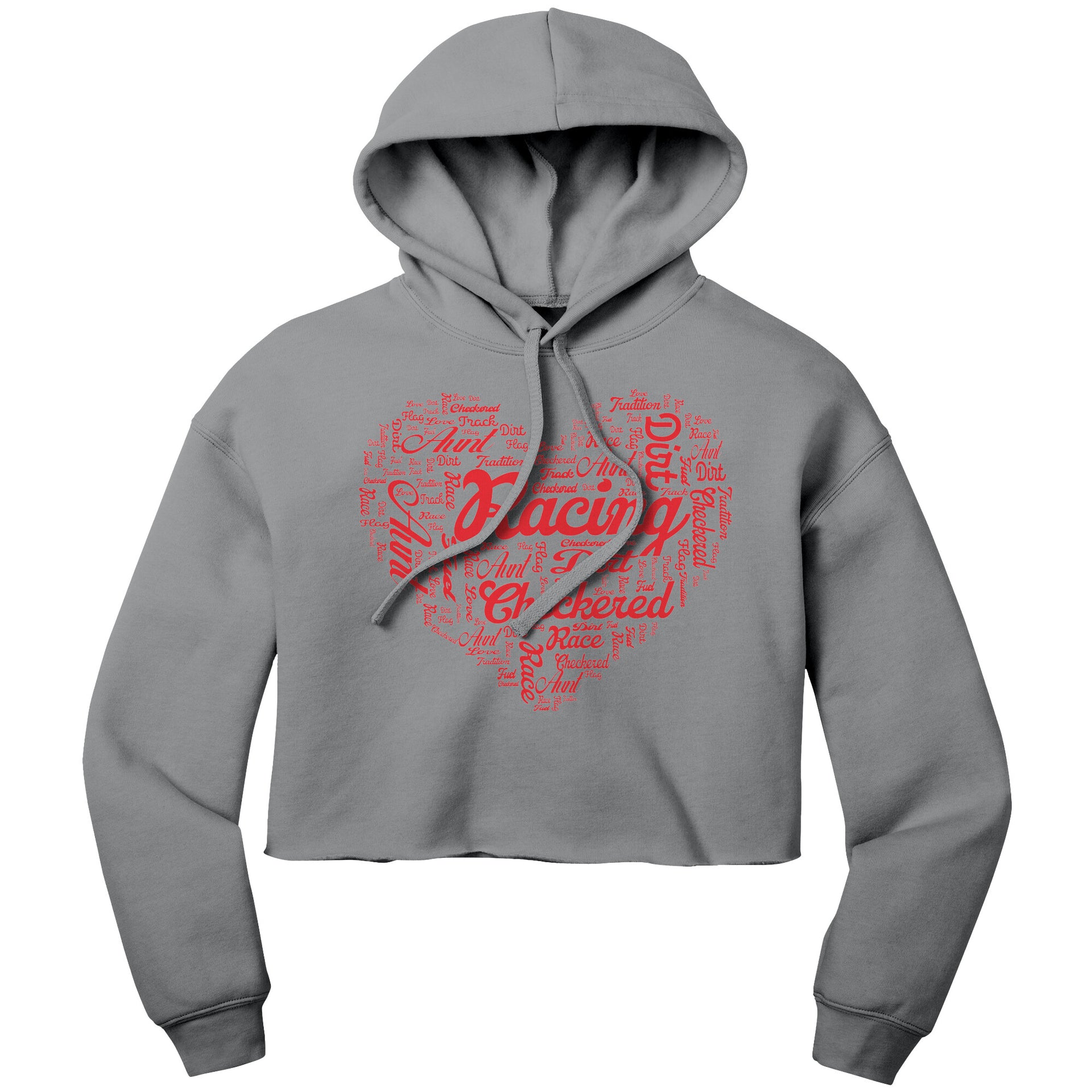 Dirt Track Racing Aunt Crop Top hoodie