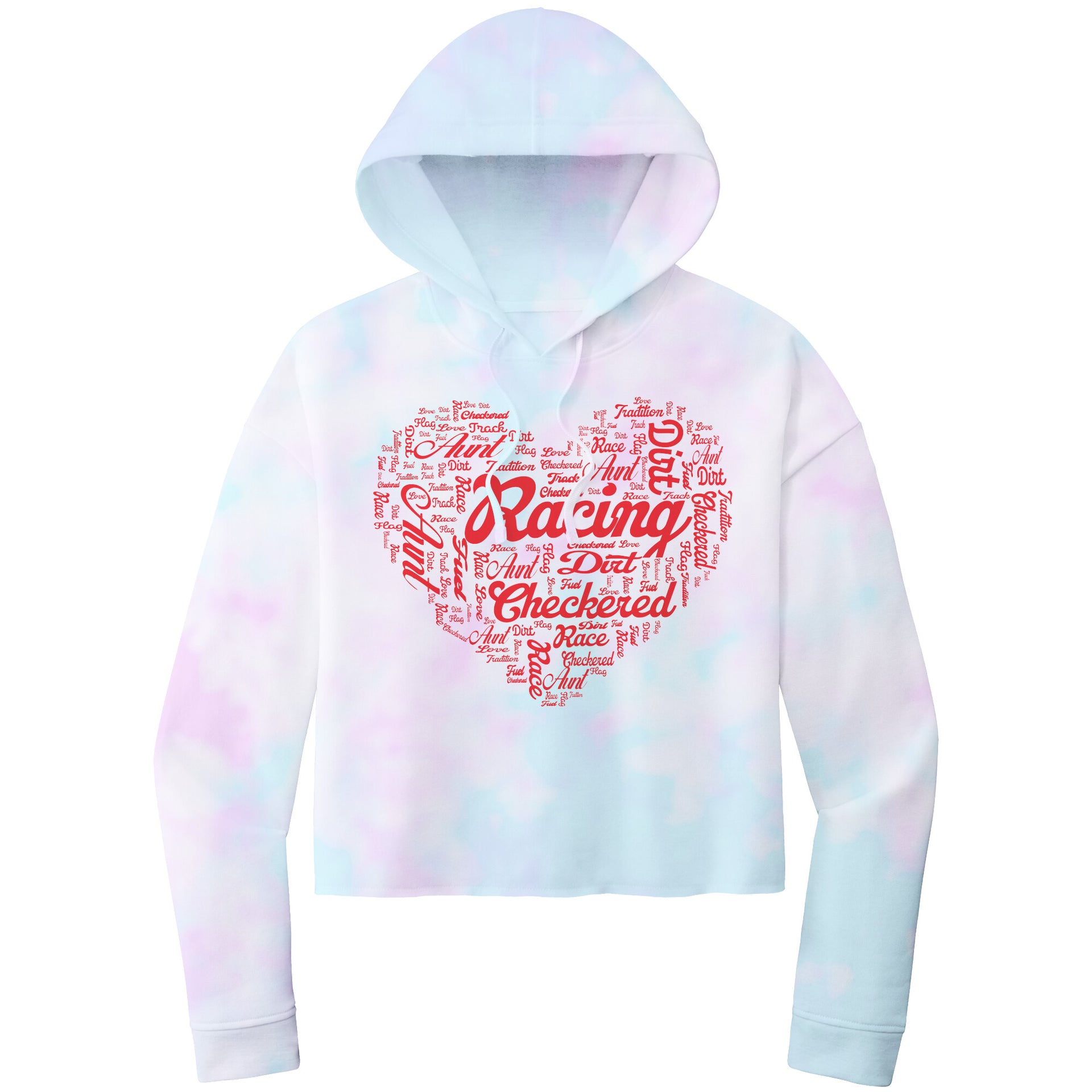 Dirt Track Racing Aunt Crop Top hoodie