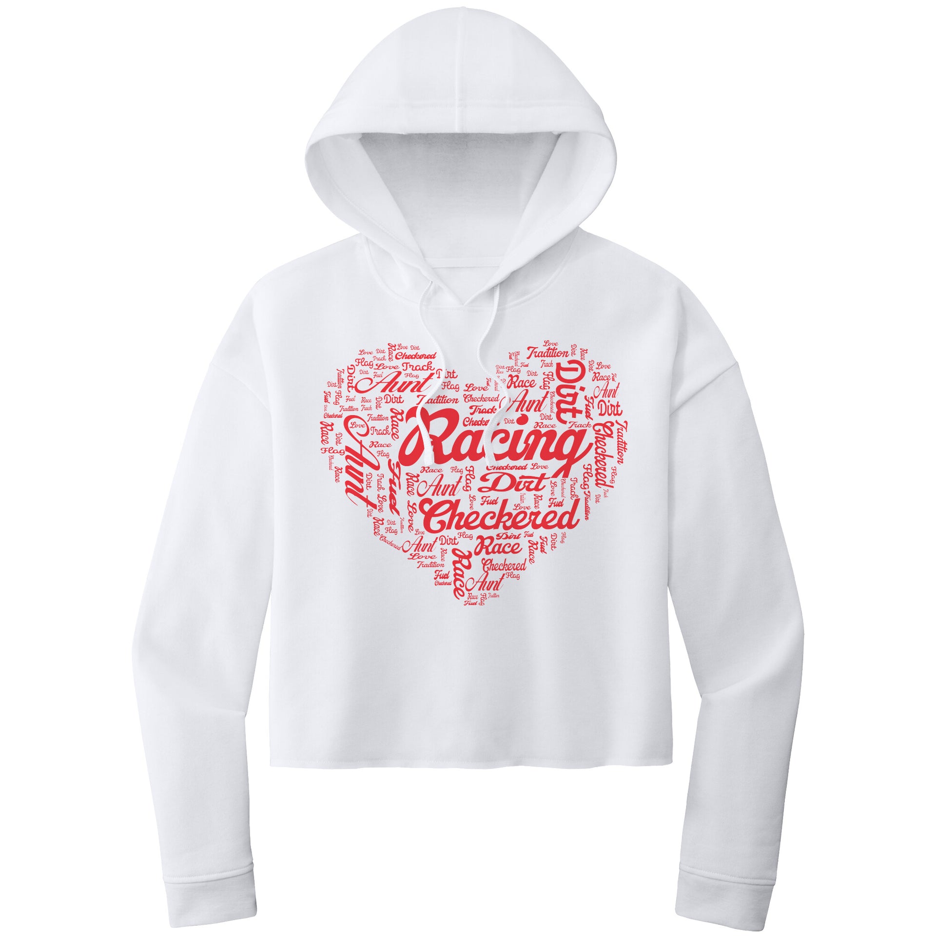 Dirt Track Racing Aunt Crop Top hoodie