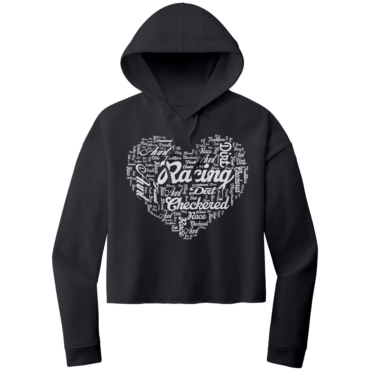 Dirt Track Racing Aunt Crop Top hoodie