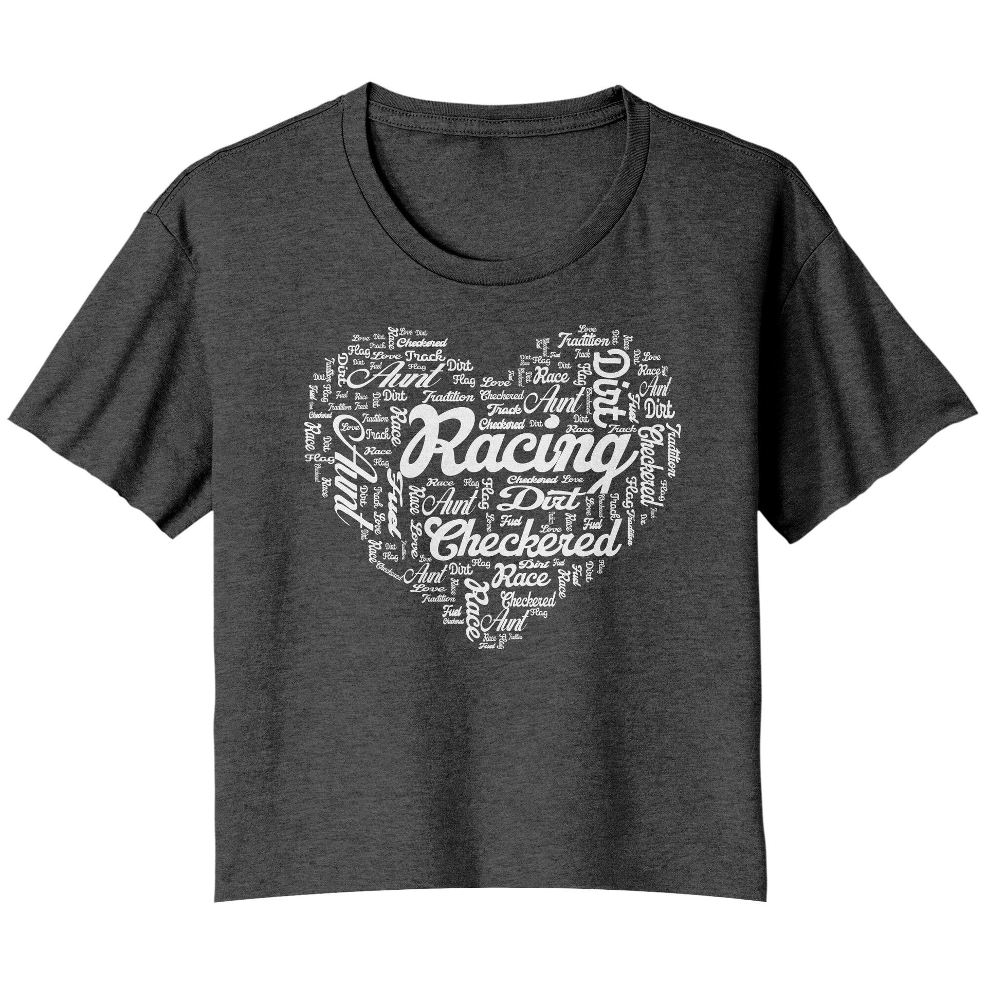 Dirt Track Racing Aunt Crop T-shirt