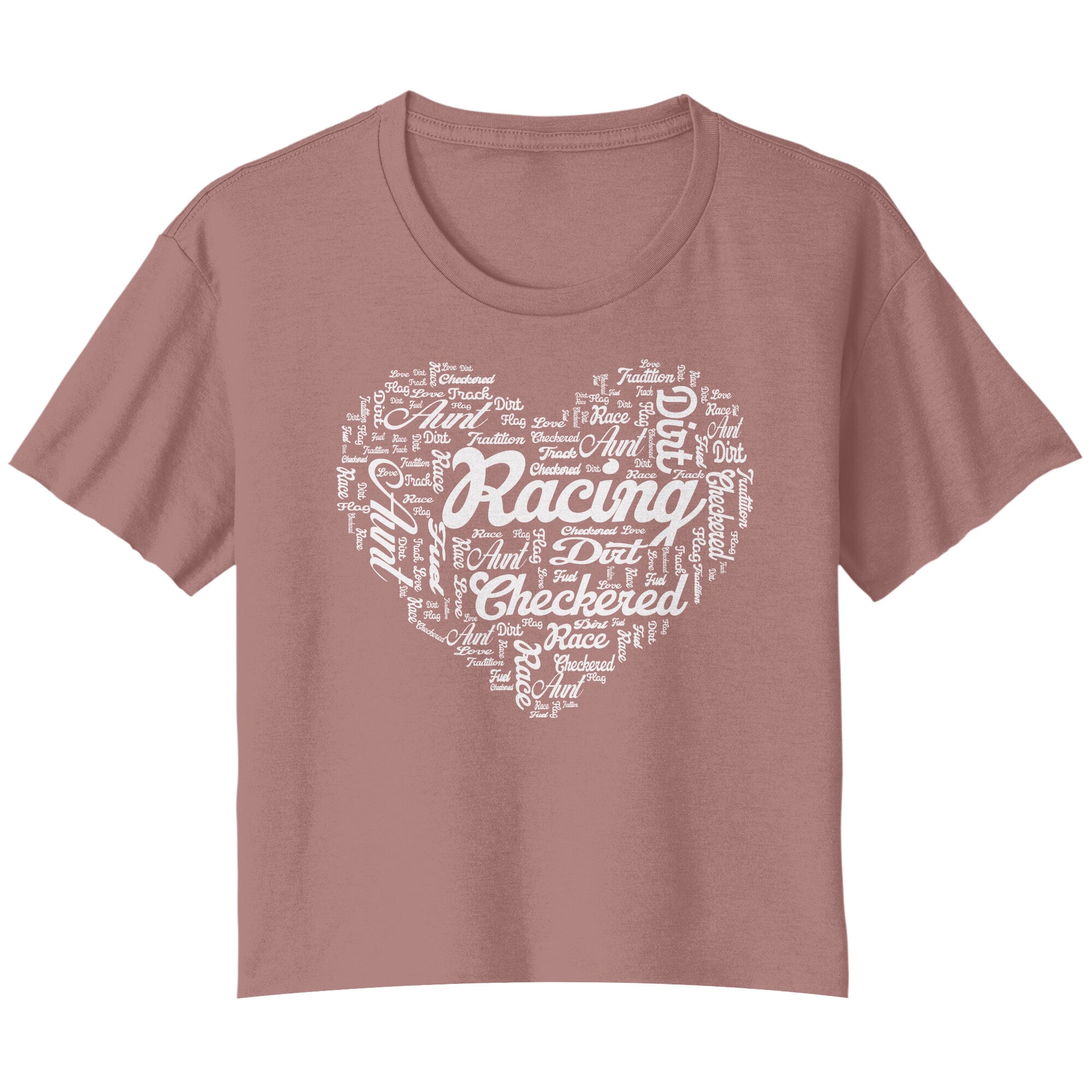 Dirt Track Racing Aunt Crop T-shirt