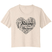 Dirt Track Racing Daughter Crop T-shirt