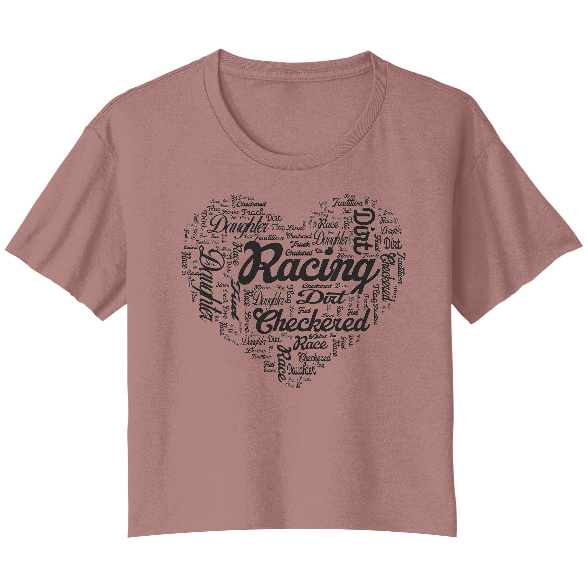 Dirt Track Racing Daughter Crop T-shirt