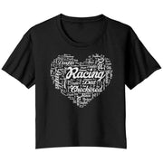 Dirt Track Racing Daughter Crop T-shirt