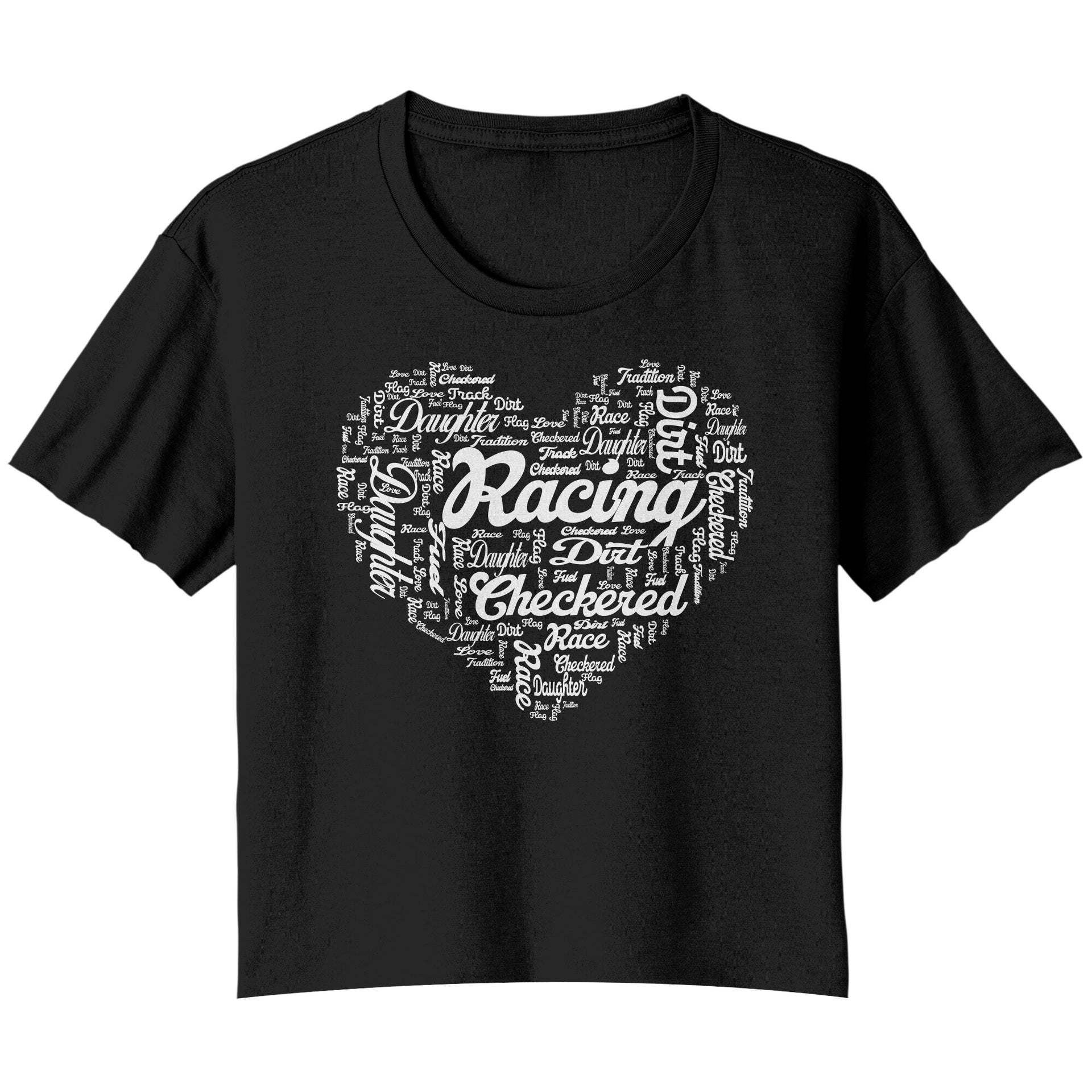 Dirt Track Racing Daughter Crop T-shirt