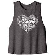 Dirt Track Racing Daughter Racerback Crop Tank