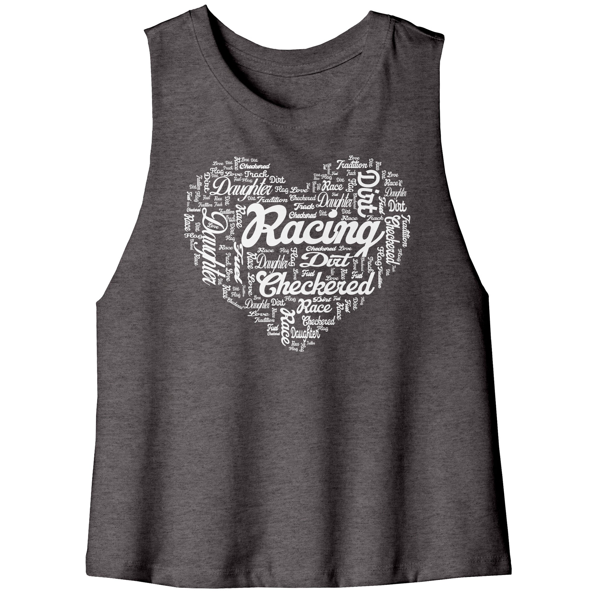 Dirt Track Racing Daughter Racerback Crop Tank