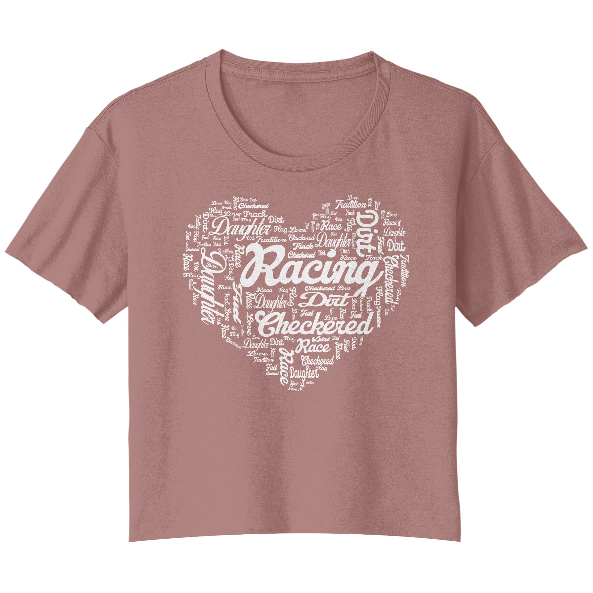 Dirt Track Racing Daughter Crop T-shirt