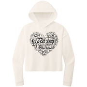 Dirt Track Racing Girl Crop Top hoodie