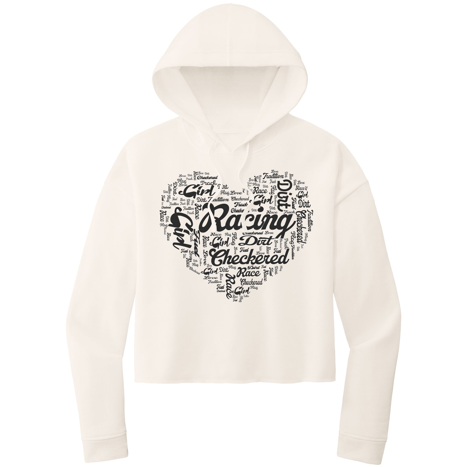 Dirt Track Racing Girl Crop Top hoodie
