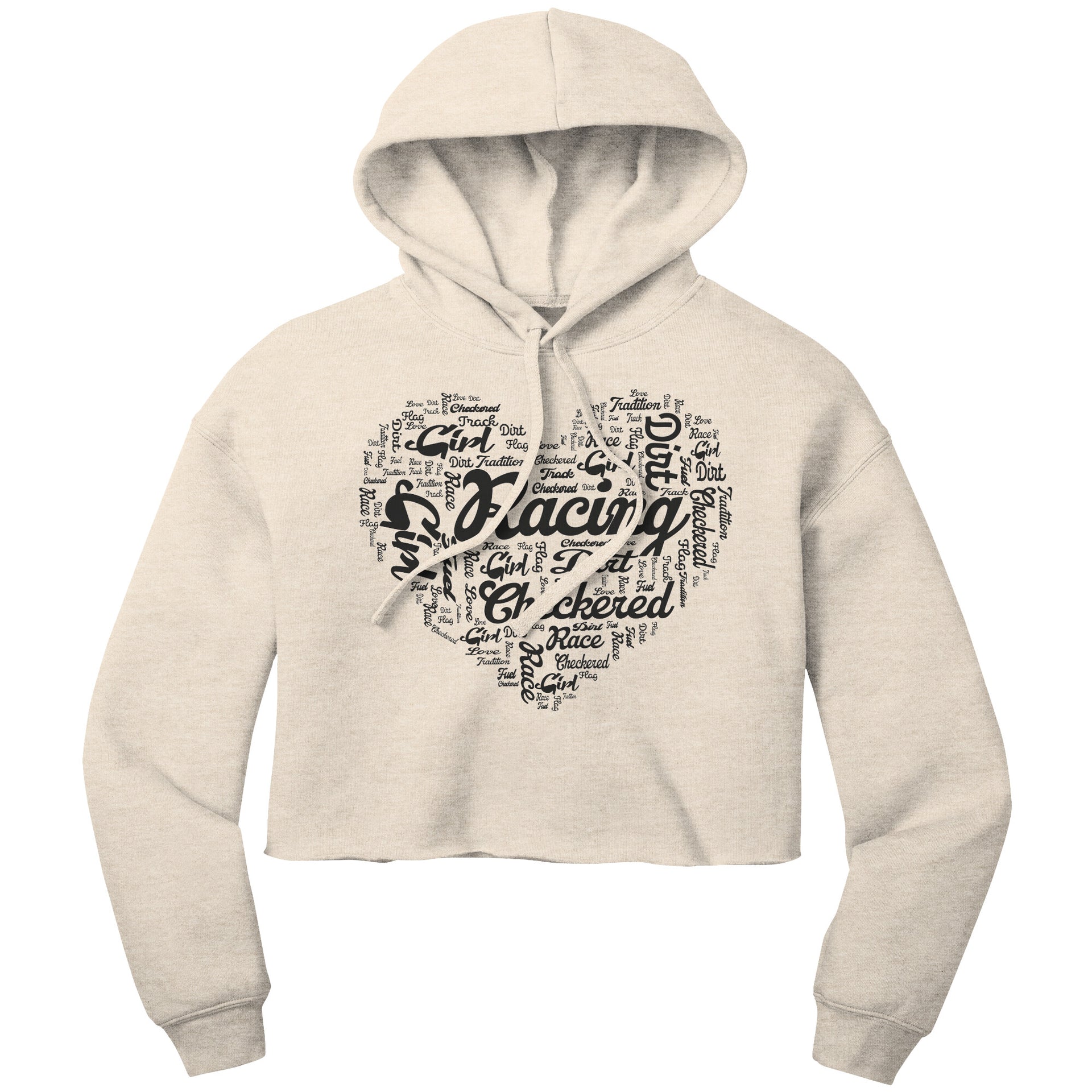 Dirt Track Racing Girl Crop Top hoodie