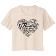 Dirt Track Racing Girl Crop T-shirt