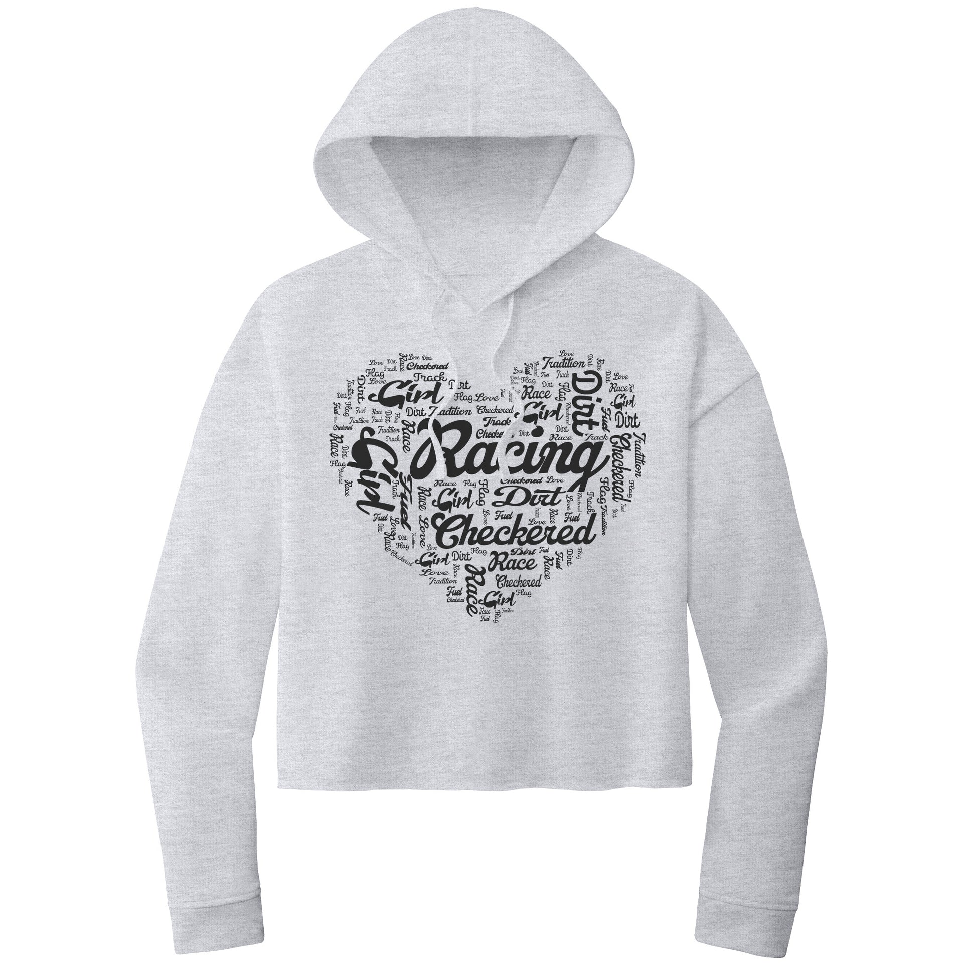 Dirt Track Racing Girl Crop Top hoodie
