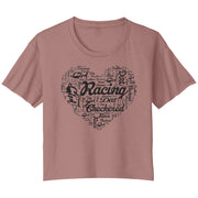 Dirt Track Racing Girl Crop T-shirt