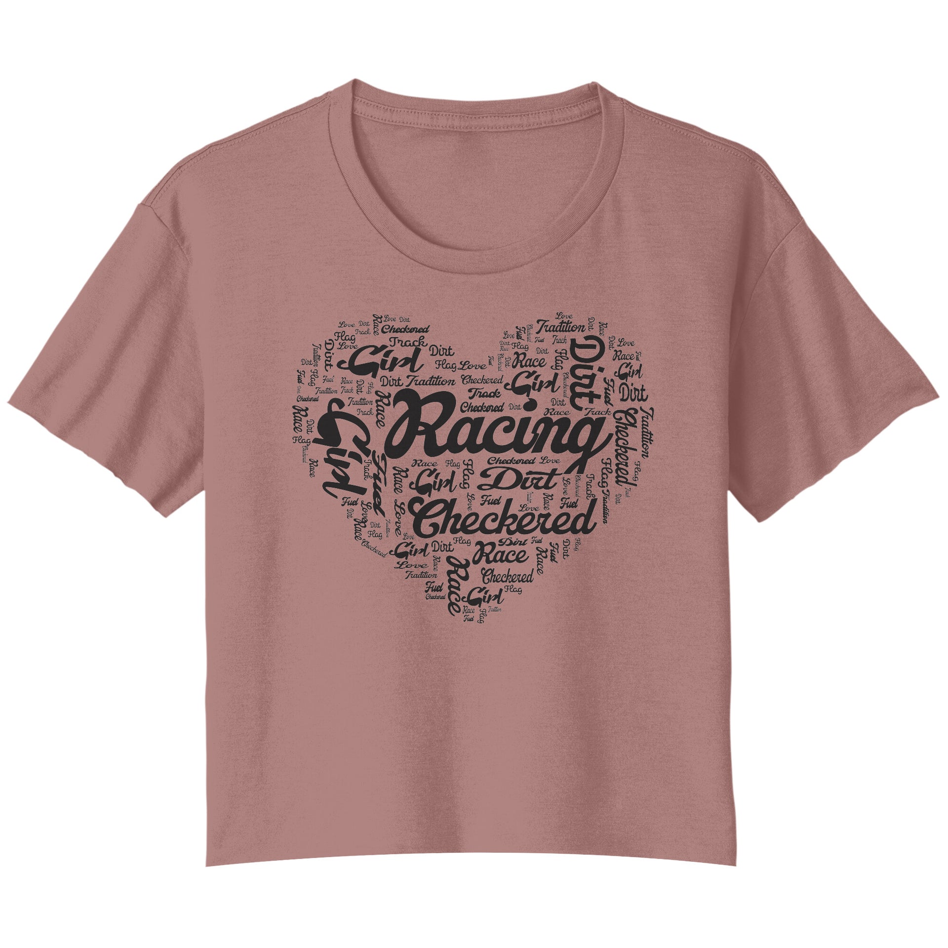 Dirt Track Racing Girl Crop T-shirt