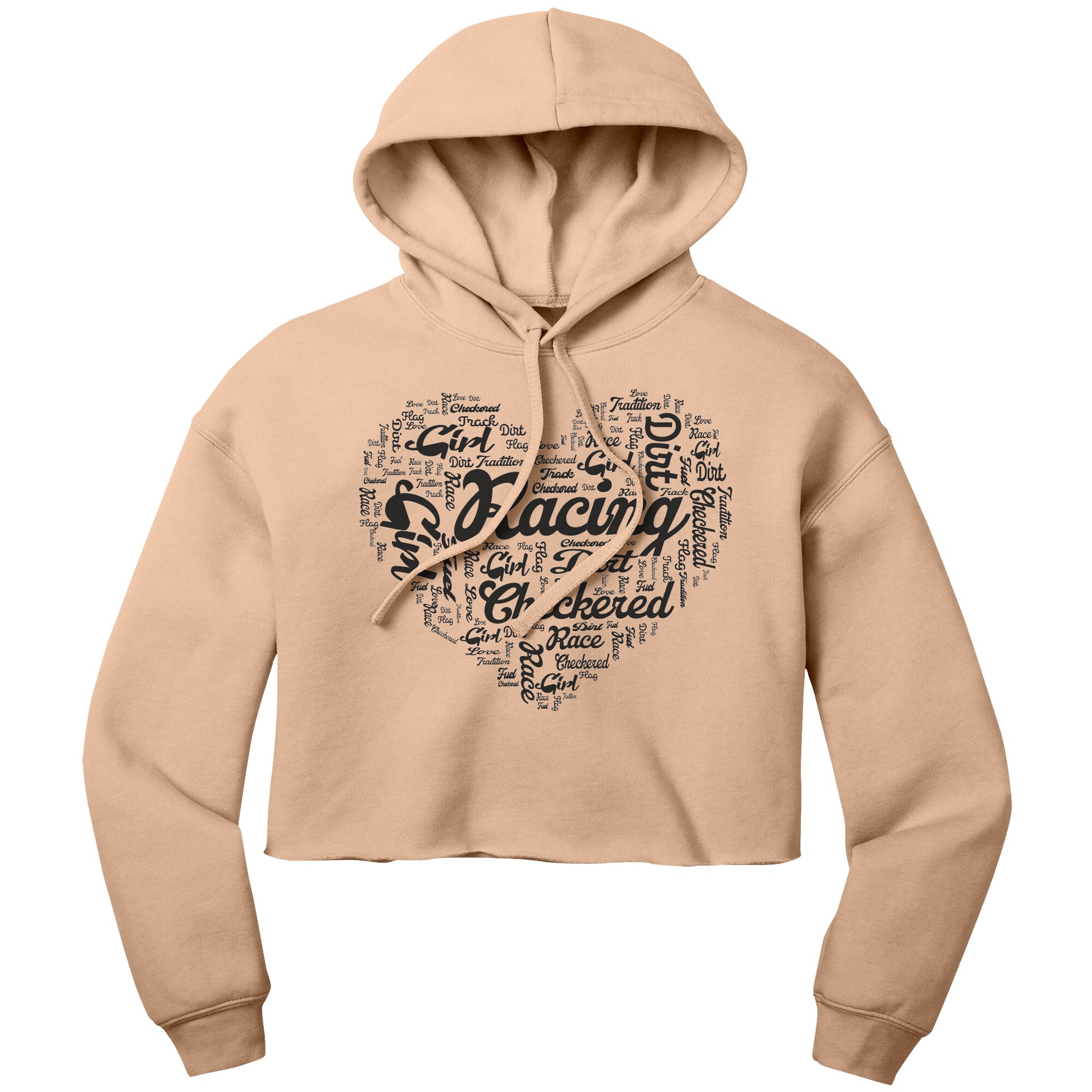 Dirt Track Racing Girl Crop Top hoodie