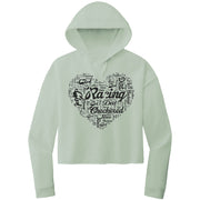 Dirt Track Racing Girl Crop Top hoodie