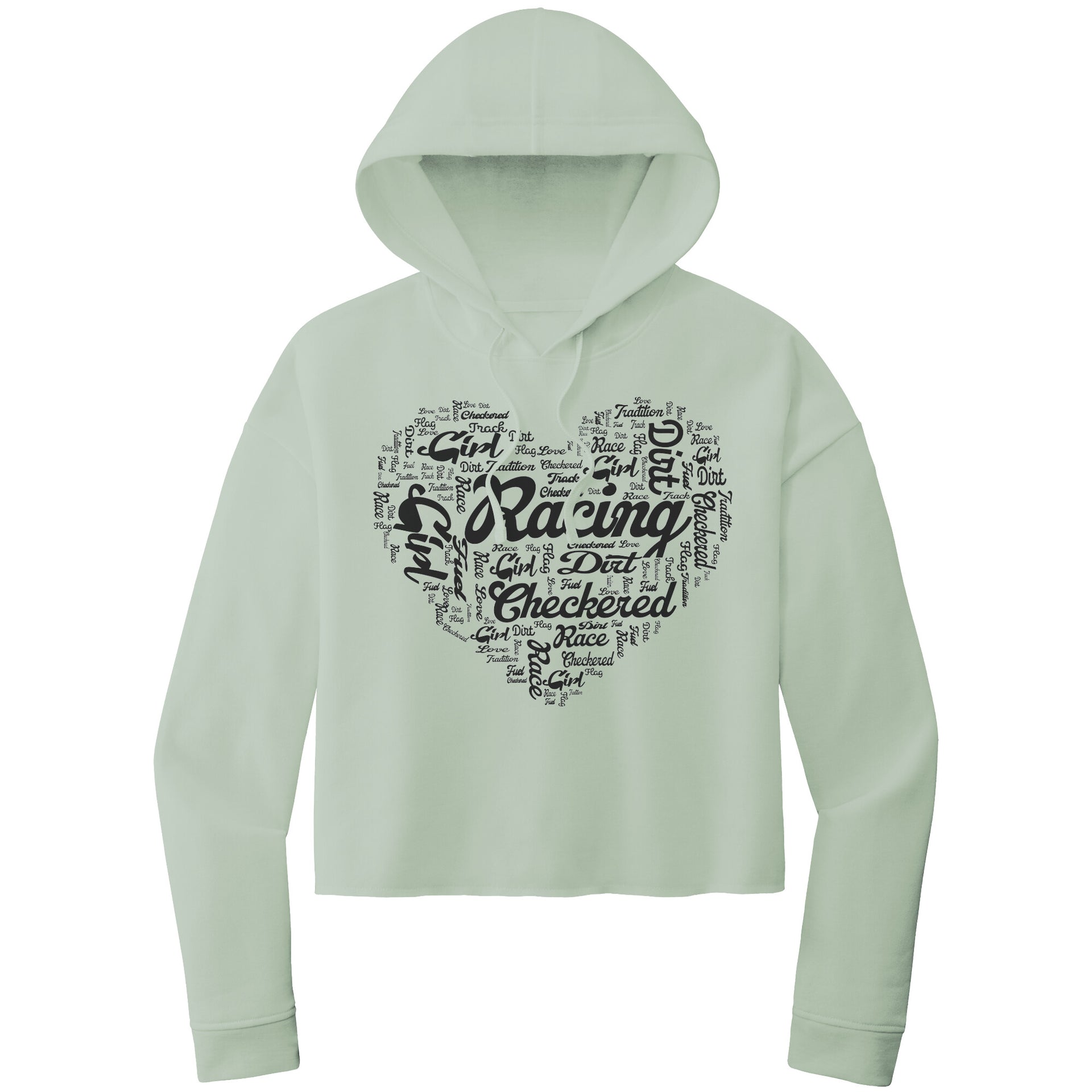 Dirt Track Racing Girl Crop Top hoodie