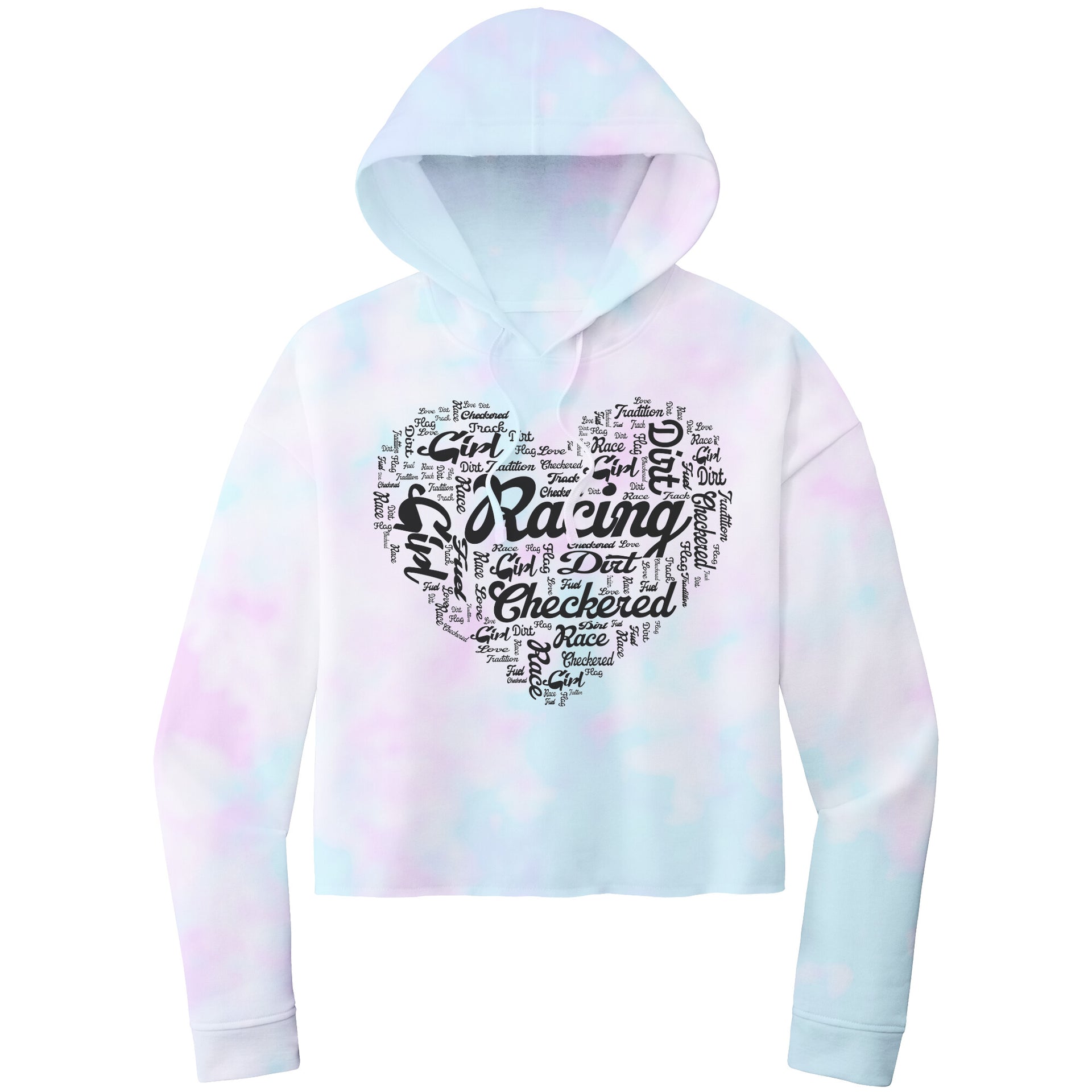 Dirt Track Racing Girl Crop Top hoodie