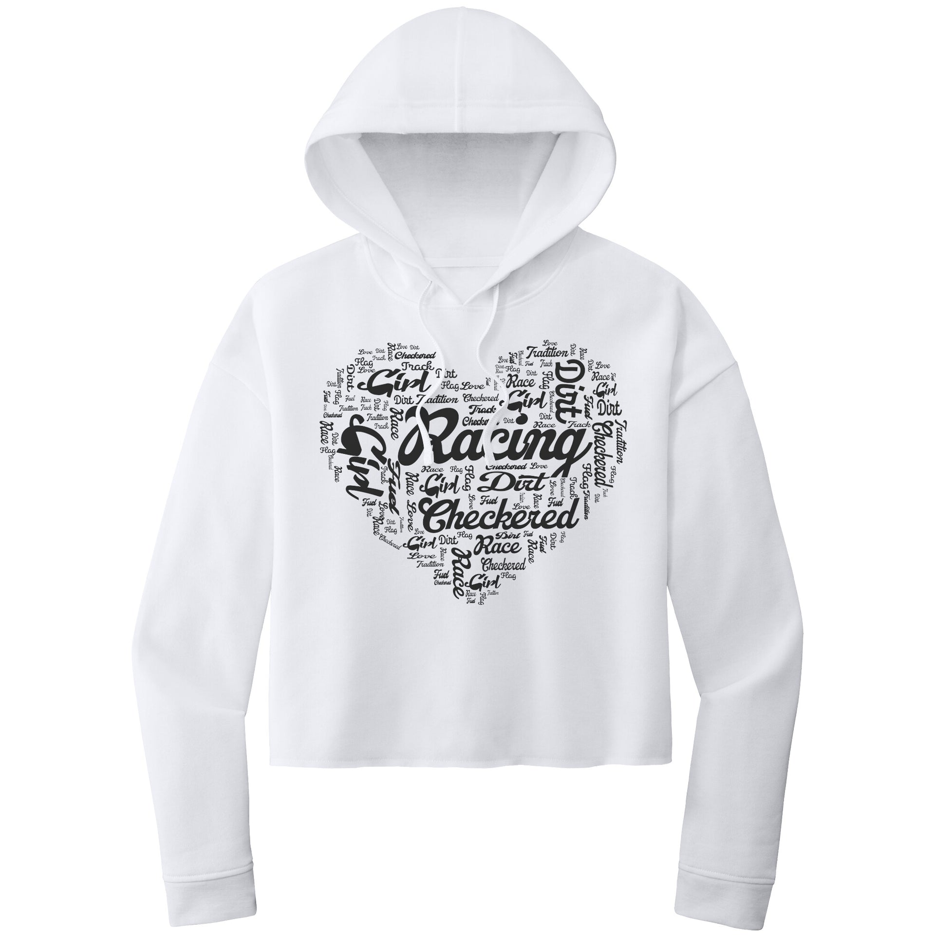 Dirt Track Racing Girl Crop Top hoodie