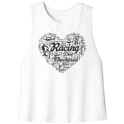 Dirt Track Racing Girl Racerback Crop Tank