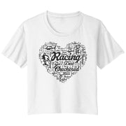 Dirt Track Racing Girl Crop T-shirt