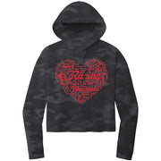 Dirt Track Racing Girl Crop Top hoodie