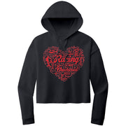 Dirt Track Racing Girl Crop Top hoodie