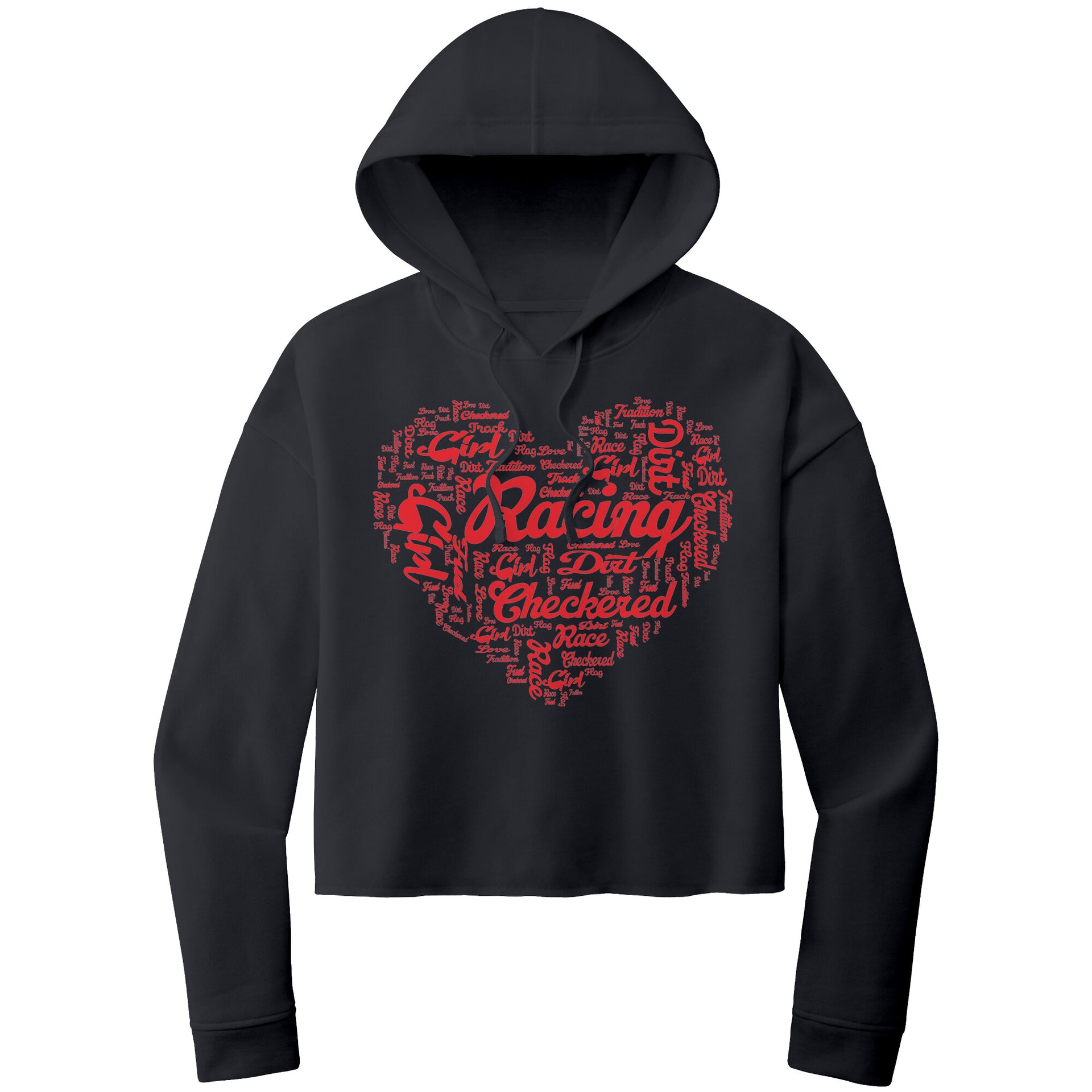 Dirt Track Racing Girl Crop Top hoodie