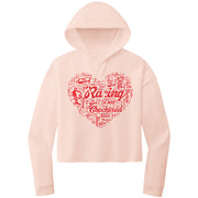 Dirt Track Racing Girl Crop Top hoodie