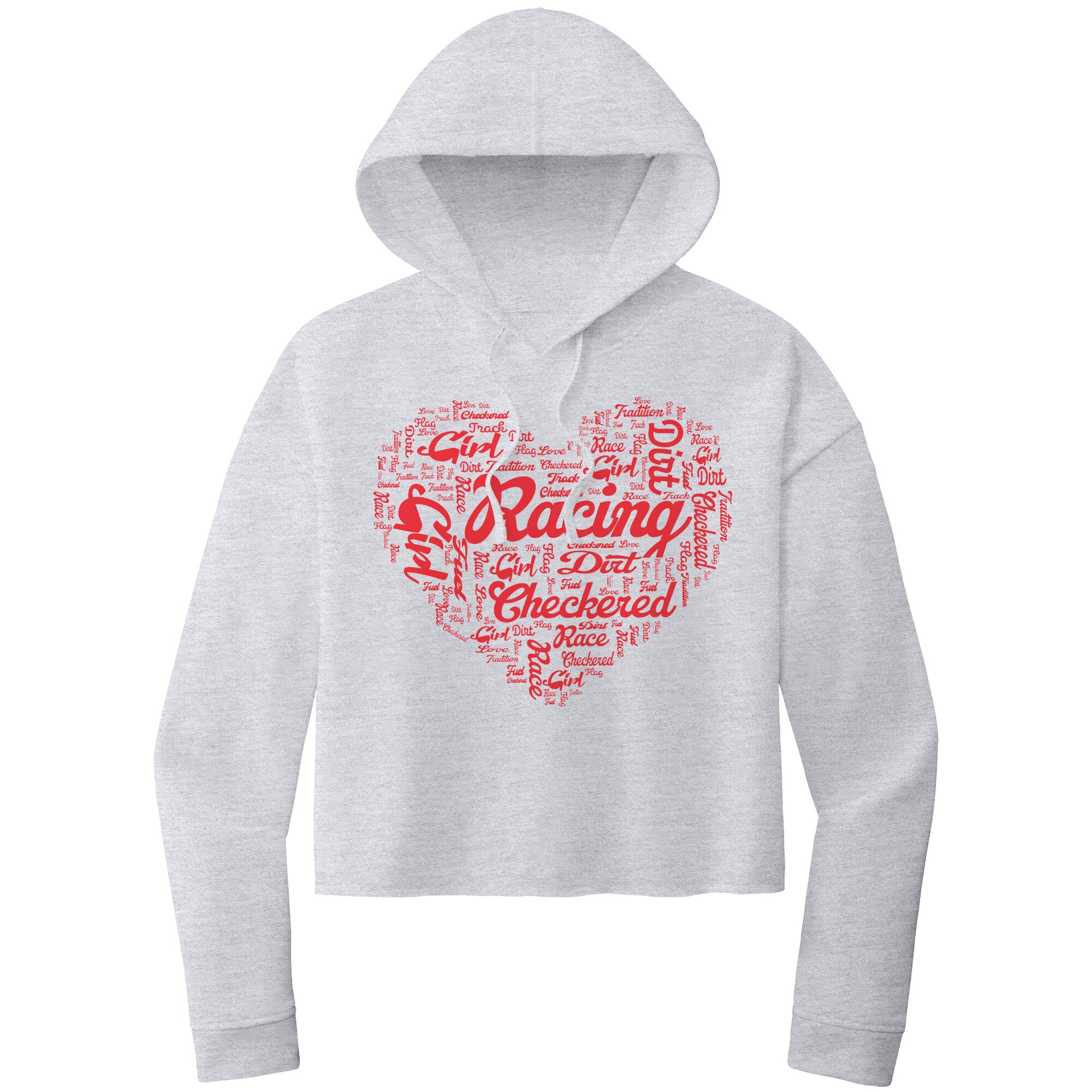 Dirt Track Racing Girl Crop Top hoodie
