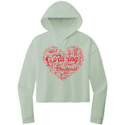 Dirt Track Racing Girl Crop Top hoodie