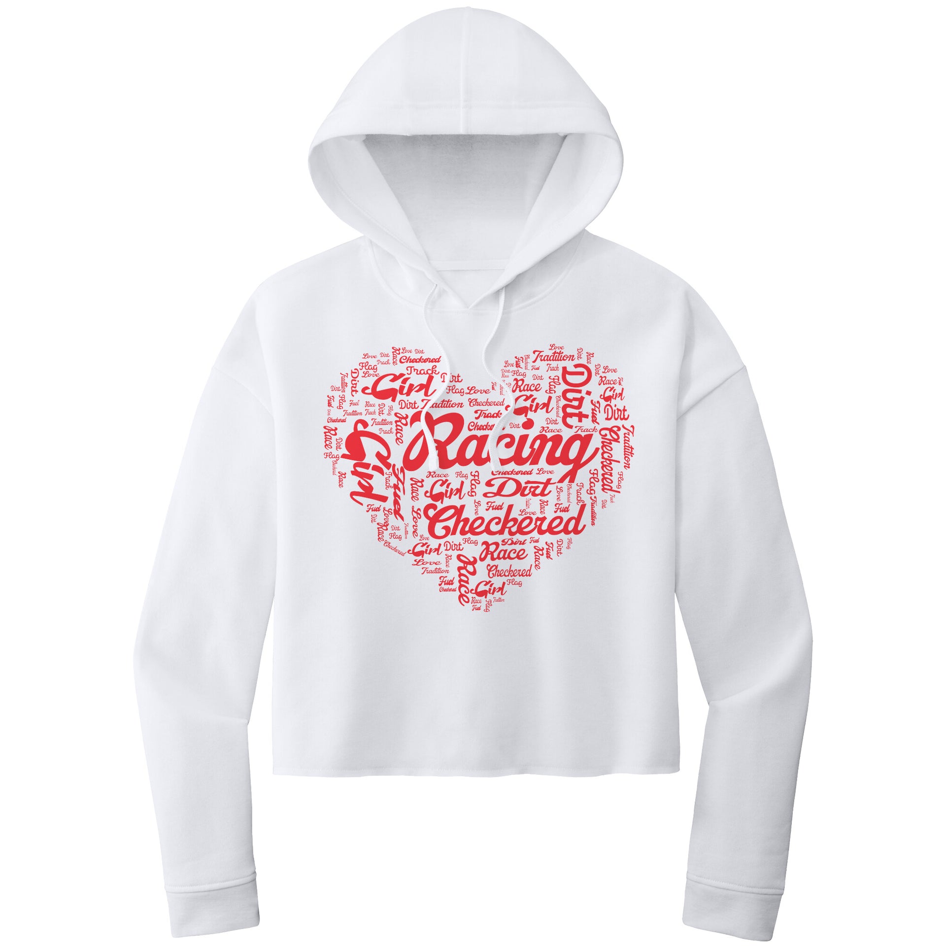 Dirt Track Racing Girl Crop Top hoodie