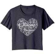Dirt Track Racing Girl Crop T-shirt