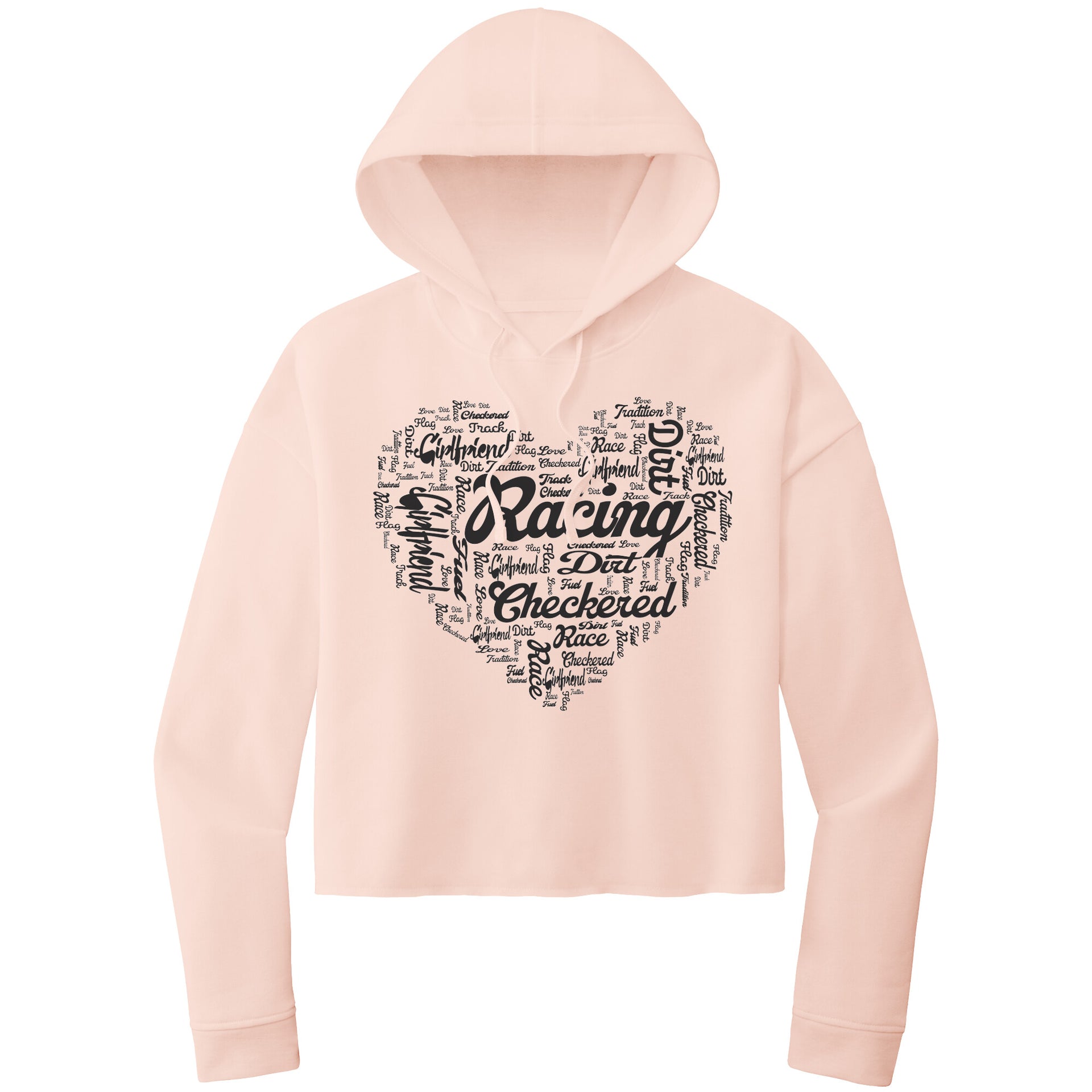 Dirt Track Racing Girlfriend Crop Top hoodie