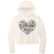 Dirt Track Racing Girlfriend Crop Top hoodie