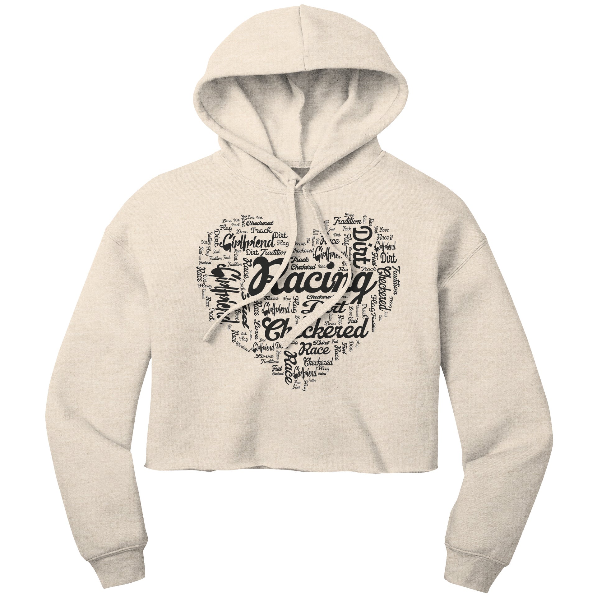 Dirt Track Racing Girlfriend Crop Top hoodie