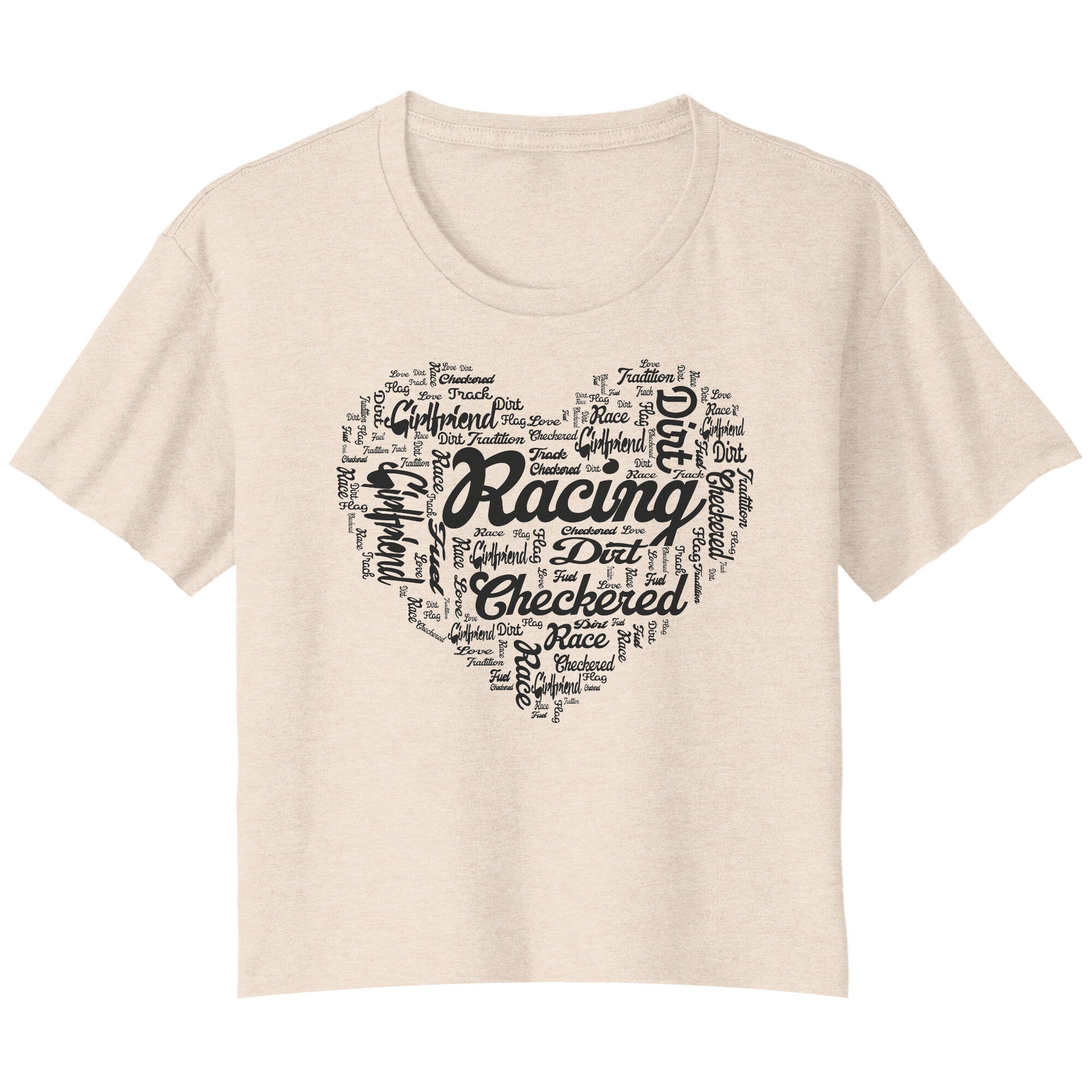 Dirt Track Racing Girlfriend Crop T-shirt