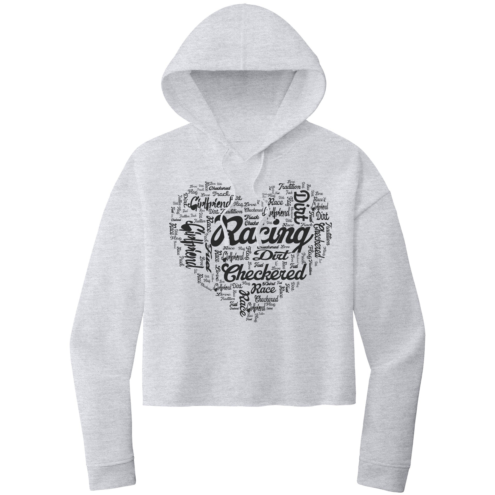 Dirt Track Racing Girlfriend Crop Top hoodie