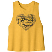 Dirt Track Racing Girlfriend Racerback Crop Tank