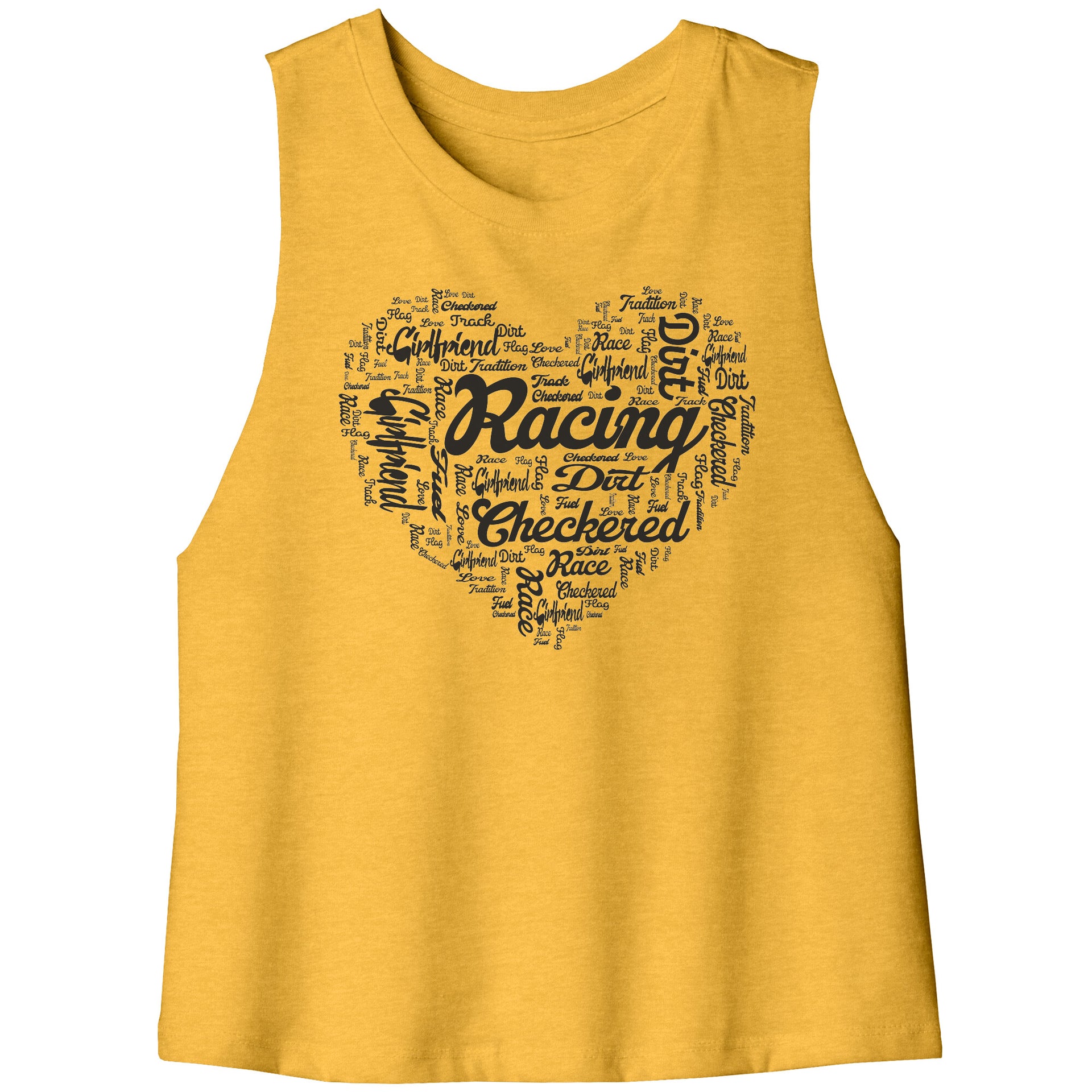 Dirt Track Racing Girlfriend Racerback Crop Tank
